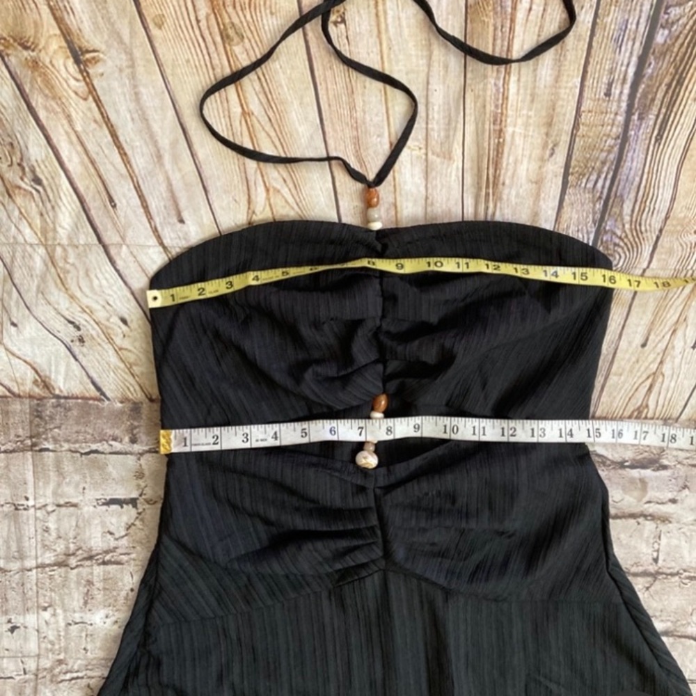 NWT Black Halter back cut out front detail, Summer Maxi Dress size M - Picture 6 of 10